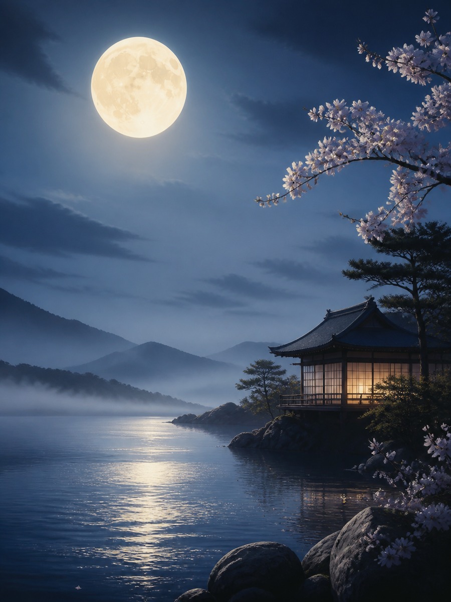 和風 月夜 作例12の作例画像
