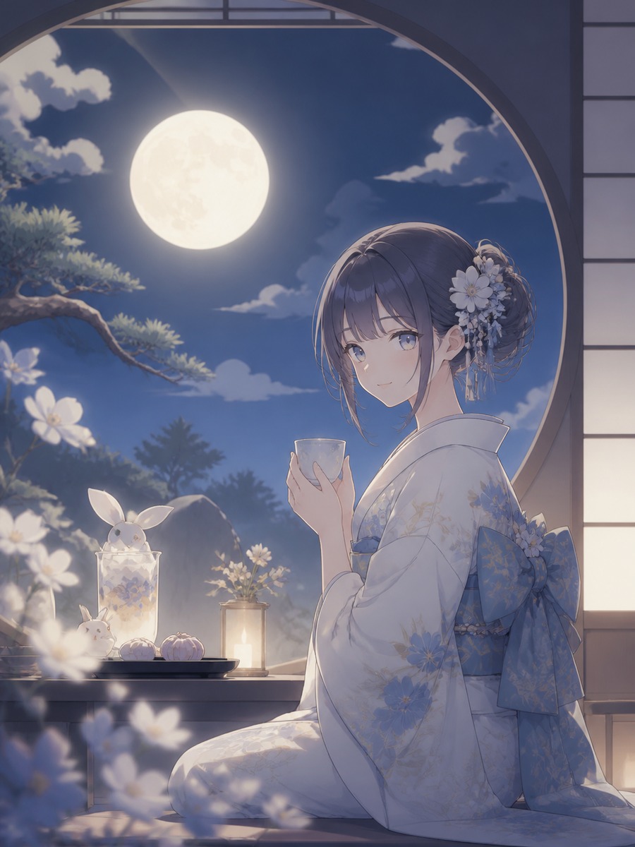 和風 月夜 作例13の作例画像