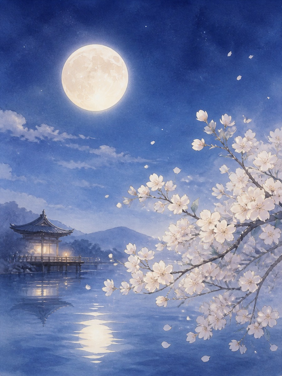 和風 月夜 作例17の作例画像
