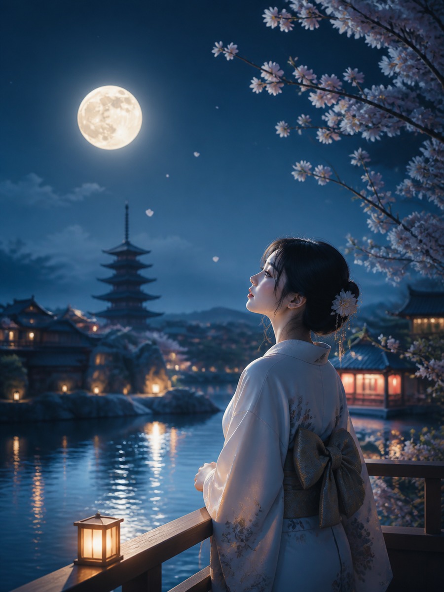 和風 月夜 作例21の作例画像