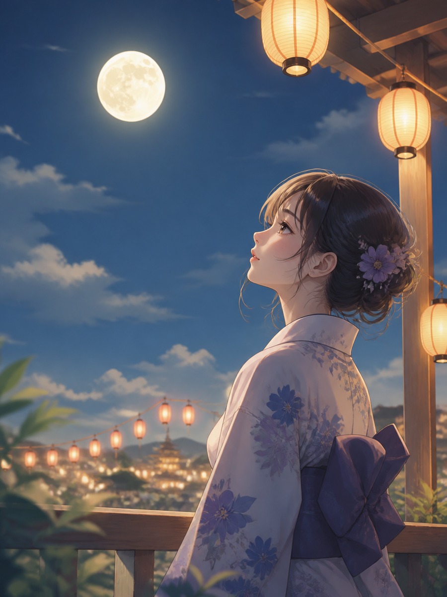 和風 月夜 作例4の作例画像