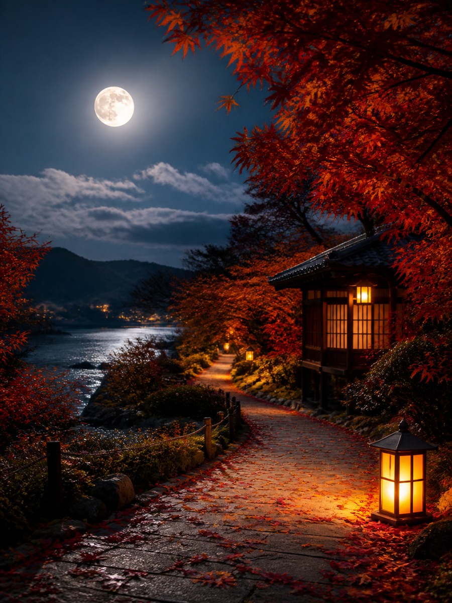 和風 月夜 作例5の作例画像