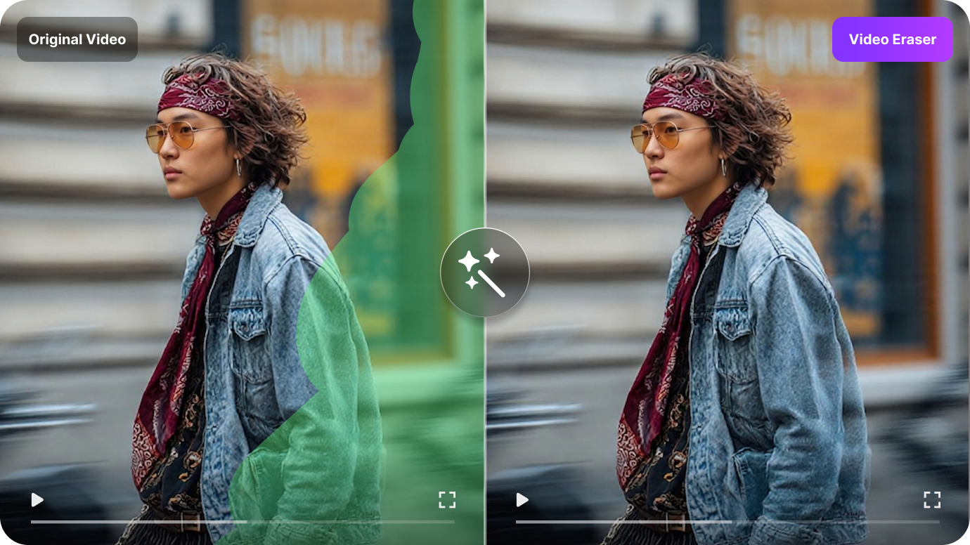 AI video object remover online