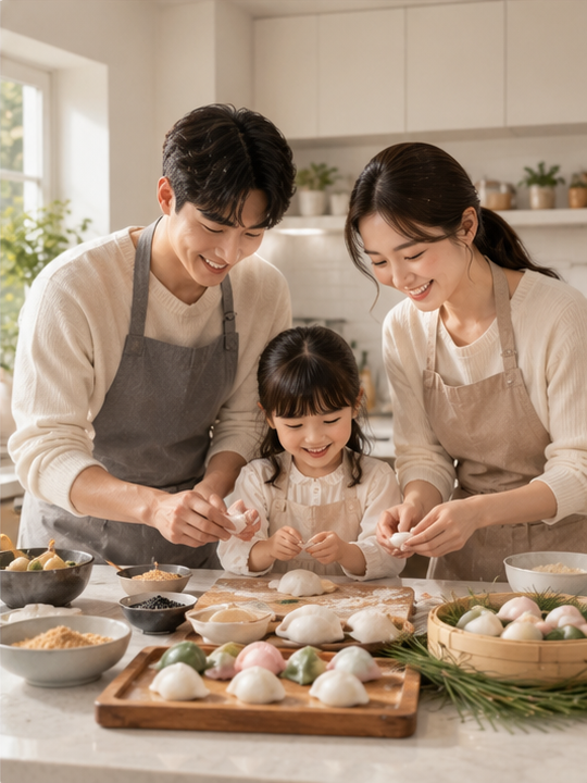 현대 주방에서 만드는 추석 송편