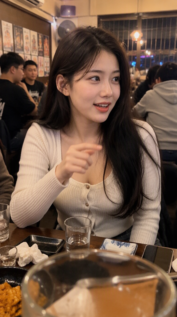 자연스러운 술자리 인생샷 AI 생성 결과