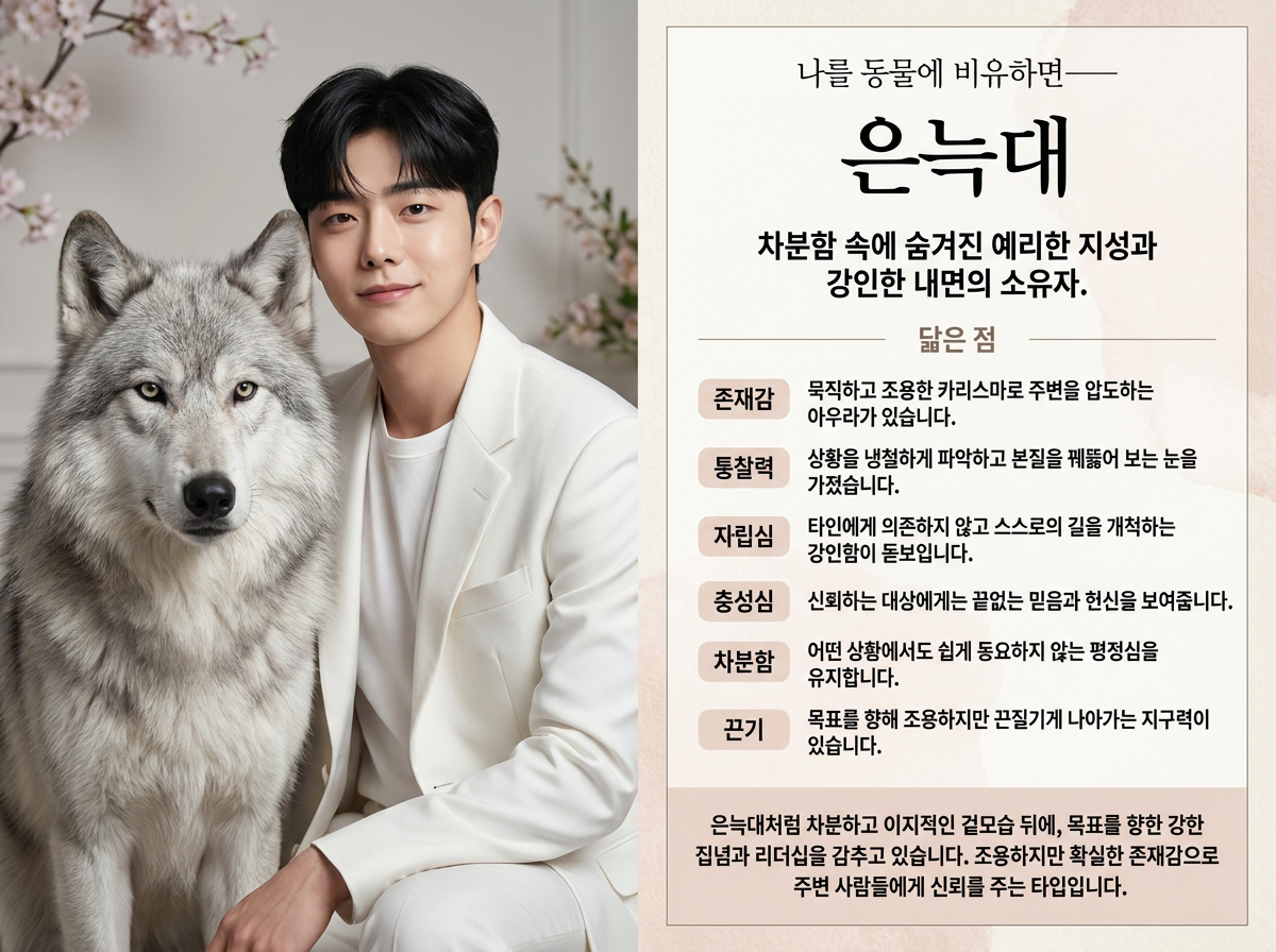 숨겨진 성격을 표현한 동물상 AI 이미지 예시