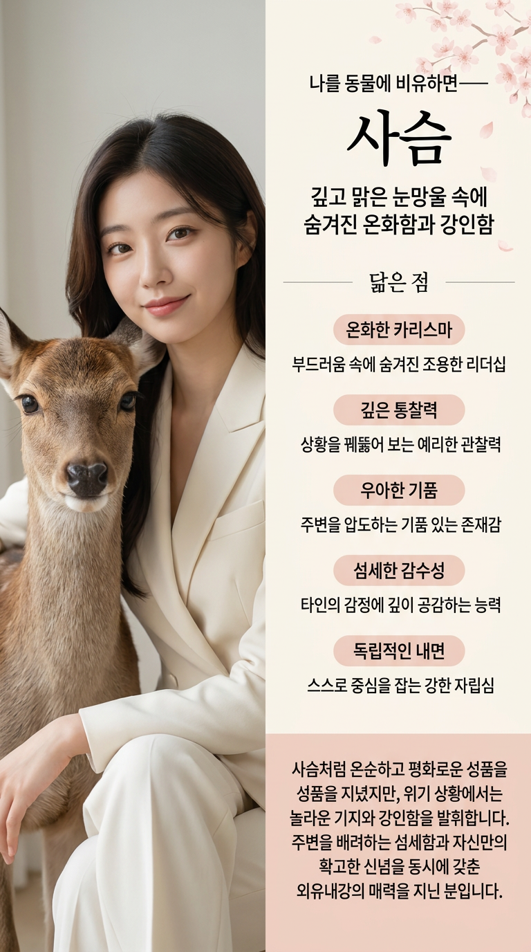 나와 닮은 동물 AI 진단 이미지 생성 예시